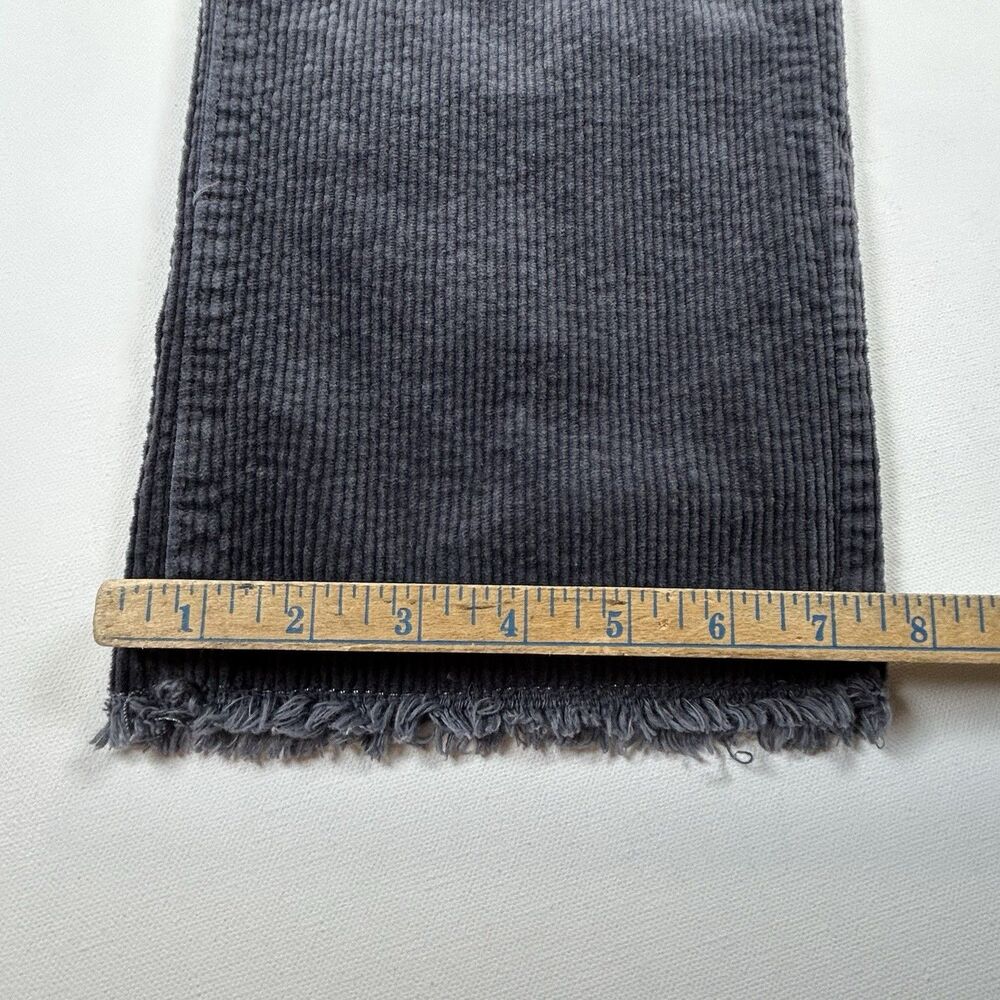 LOFT Blue Grey Corduroy Straight Leg Raw Hem Cropped Pants Womens Size 10/ 30" - Picture 12 of 14